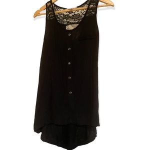 Black lace tank top